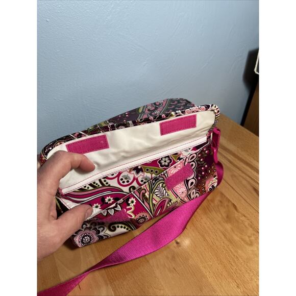 Vera Bradley Cooler Insulated Lunch Tote Bag RETIRED PRINT Paisley Pink Flowers - Picture 8 of 11